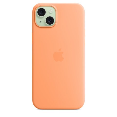 Etui silikonowe z MagSafe sorbet orange iPhone 15 Plus