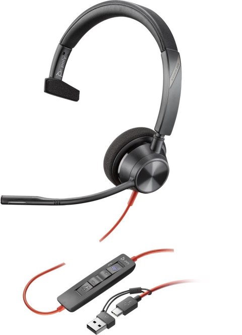 Słuchawki Poly Blackwire 3310 Mono Microsoft Teams USB-C