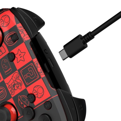 PDP REMATCH GLOW Czarny, Zielony, Czerwony Gamepad Analogowa/Cyfrowa Nintendo Switch, Nintendo Switch OLED