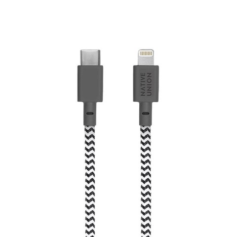 Native Union Night Cable - kabel USB-C - lightning, 3 m (zebra)