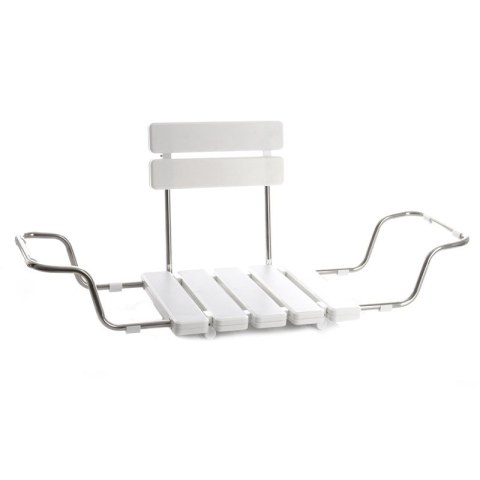 BATHROOM SEAT WITH BACK BS-03 WHITE 73-