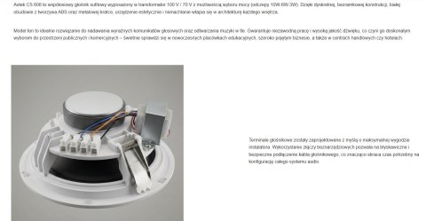 Głośnik sufitowy Avtek CS 606