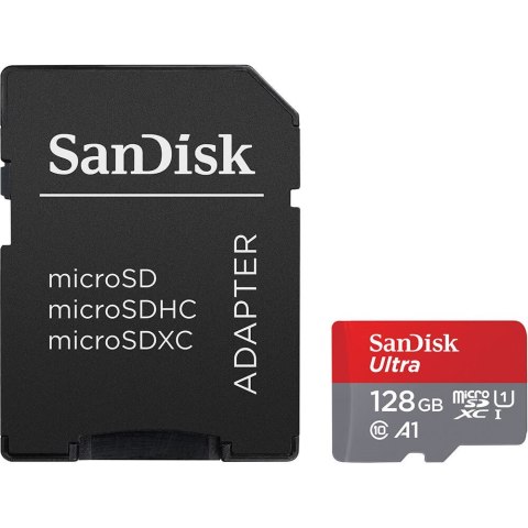 SanDisk Ultra microSD 128GB + SD-adapt.