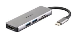 D-link- Hub USB-C-2xUSB,1xSD/microSD 1xHDMI
