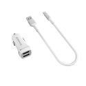 ŁADOWARKA SAMOCHODOWA 2X USB KABEL LIGHTNING