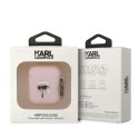 Karl Lagerfeld KLA2RUNIKP AirPods 1/2 cover różowy/pink Silicone Karl Head 3D