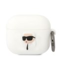 Karl Lagerfeld KLA3RUNIKH AirPods 3 cover biały/white Silicone Karl Head 3D