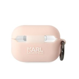 Karl Lagerfeld KLAP2RUNCHP AirPods Pro 2 cover różowy/pink Silicone Choupette Head 3D