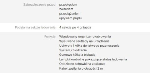 AVTEK SZAFKA DO ŁADOWANIA LAPTOPÓW CHARGING CART 16