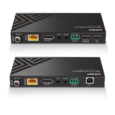 Extender LINDY 150m Cat.6 DisplayPort i USB KVM HDBaseT z IR/RS232