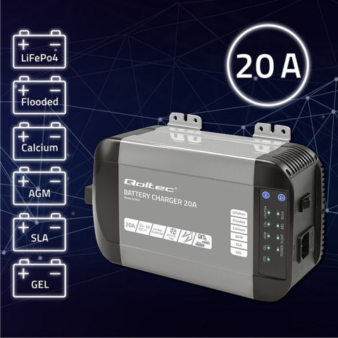 Ładowarka inteligentna Monolith do akumulatorów LiFePO4 AGM GEL SLA 20A 24V