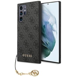Guess GUHCS23LGF4GGR S23 Ultra S918 szary/grey hardcase 4G Charms Collection