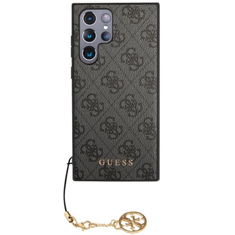Guess GUHCS23LGF4GGR S23 Ultra S918 szary/grey hardcase 4G Charms Collection
