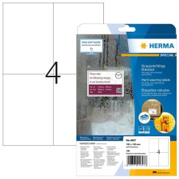 HERMA Etik. strapazierf. A4 weiĂź 105x148 mm Folie 100 St.
