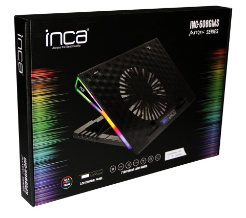 Inca INC-608GMS stojak na laptop Podstawka na notebooka Czarny 43,2 cm (17")