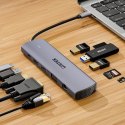 UNITEK D1113BGY01 huby i koncentratory 2 x USB 3.2 Gen 2 (3.1 Gen 2) Type-C 1000 Mbit/s Szary
