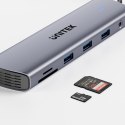 UNITEK D1113BGY01 huby i koncentratory 2 x USB 3.2 Gen 2 (3.1 Gen 2) Type-C 1000 Mbit/s Szary