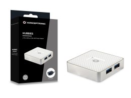Conceptronic HUBBIES03W huby i koncentratory USB 3.2 Gen 1 (3.1 Gen 1) Micro-B 5000 Mbit/s Biały