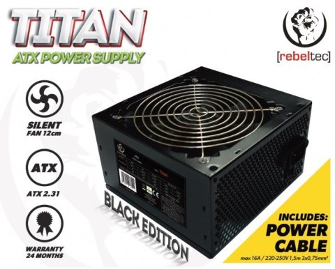 Zasilacz REBELTEC RBLZAS00004 ATX VER.2.31 BOX + KABEL TITAN 500