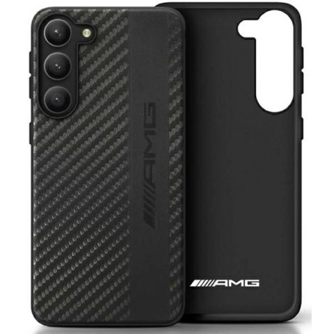 AMG AMHCS23MBLSCA S23+ S916 czarny/black hardcase Carbon Stripe&Embossed