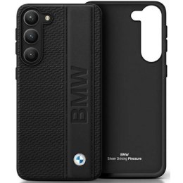 Etui BMW BMHCS23M22RDPK S23+ S916 czarny/black hardcase Leather Textured & Stripe