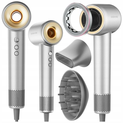 Suszarka do włosów COSHARE SuperFlow1 PRO HD10E srebrny