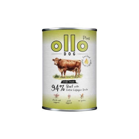 Ollo Plus Kolagen Wołowina 400g puszka dla psa