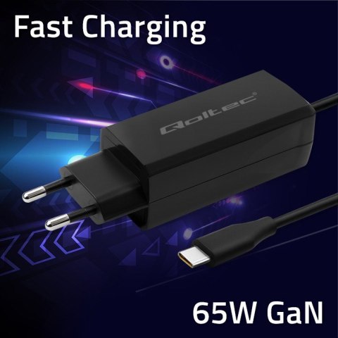 QOLTEC ŁADOWARKA SIECIOWA 65W GAN | 5-20V | 3-3.25A | USB 3.1
