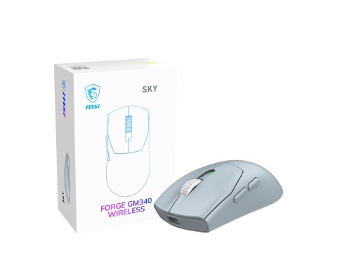 Mysz gamingowa MSI | FORGE GM340 WIRELESS | Bezprzewodowa | 2,4 GHz, Bluetooth, USB | Sky