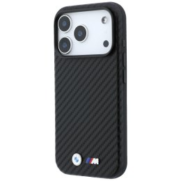 Etui BMW M Carbon Metal Logo MagSafe do iPhone 18 Pro / 17 Pro czarny