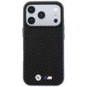 Etui BMW M Carbon Metal Logo MagSafe do iPhone 18 Pro / 17 Pro czarny
