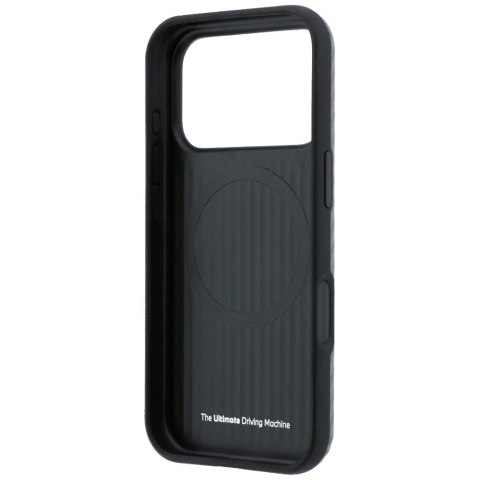 Etui BMW M Carbon Metal Logo MagSafe do iPhone 18 Pro / 17 Pro szary