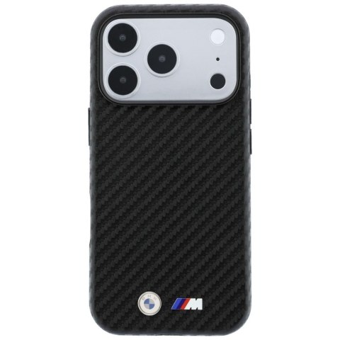 Etui BMW M Carbon Metal Logo MagSafe do iPhone 18 Pro Max / 17 Pro Max czarny