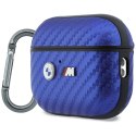 Etui BMW M Carbon Metal Logo do AirPodsPro 3 jasnoniebieski