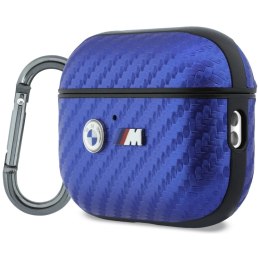 Etui BMW M Carbon Metal Logo do AirPodsPro 3 jasnoniebieski