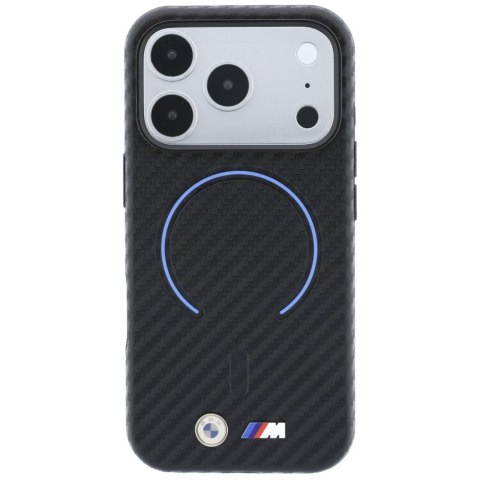 Etui BMW M Carbon Printed Ring MagSafe do iPhone 18 Pro / 17 Pro czarny