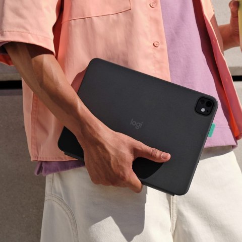 Logitech Flip Folio QWERTZ Niemiecki Bluetooth Grafitowy