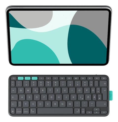 Logitech Flip Folio QWERTZ Niemiecki Bluetooth Grafitowy