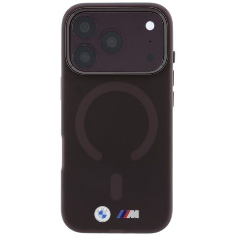 Etui BMW M IML Frosted Metal Logo & Trims MagSafe do iPhone 18 Pro / 17 Pro bordowy