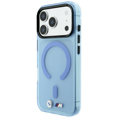 Etui BMW M IML Frosted Metal Logo & Trims MagSafe do iPhone 18 Pro Max / 17 Pro Max niebieski
