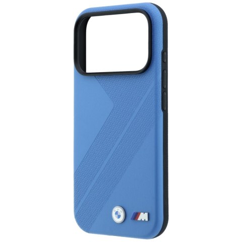 Etui BMW M Tire Track Metal Logo MagSafe do iPhone 18 Pro / 17 Pro niebieski