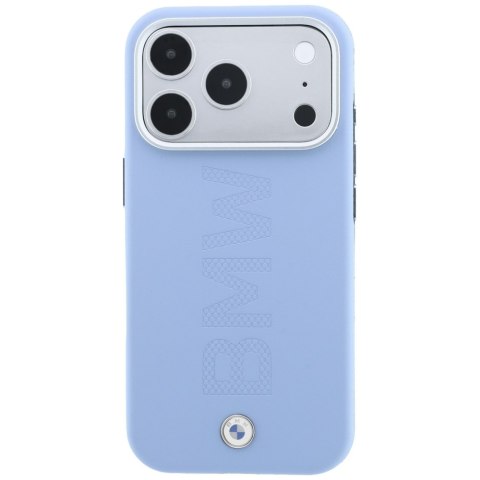 Etui BMW Sign Centered Deboss MagSafe do iPhone 18 Pro / 17 Pro niebieski