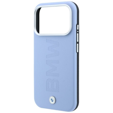 Etui BMW Sign Centered Deboss MagSafe do iPhone 18 Pro / 17 Pro niebieski