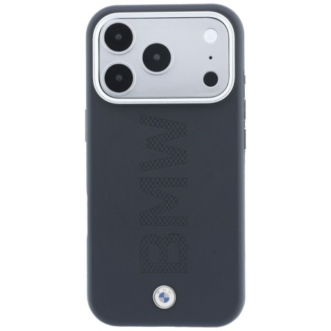 Etui BMW Sign Centered Deboss MagSafe do iPhone 18 Pro / 17 Pro szary