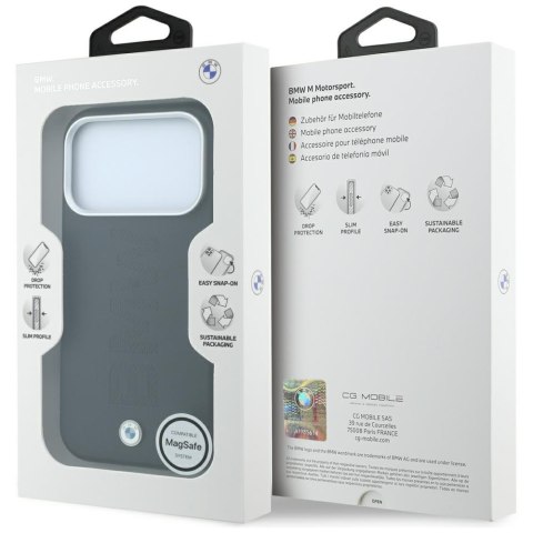 Etui BMW Sign Centered Deboss MagSafe do iPhone 18 Pro Max / 17 Pro Max czarny