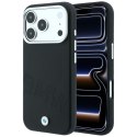 Etui BMW Sign Inclined Deboss Letters MagSafe do iPhone 18 Pro / 17 Pro czarny