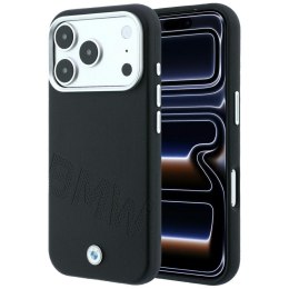 Etui BMW Sign Inclined Deboss Letters MagSafe do iPhone 18 Pro / 17 Pro czarny