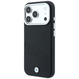Etui BMW Sign Inclined Deboss Letters MagSafe do iPhone 18 Pro / 17 Pro czarny