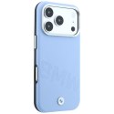 Etui BMW Sign Inclined Deboss Letters MagSafe do iPhone 18 Pro / 17 Pro niebieski