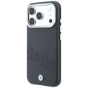Etui BMW Sign Inclined Deboss Letters MagSafe do iPhone 18 Pro / 17 Pro szary